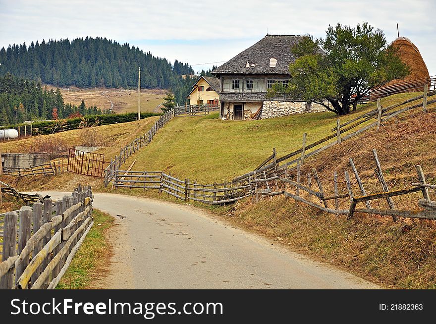 Curved Wooden Fence