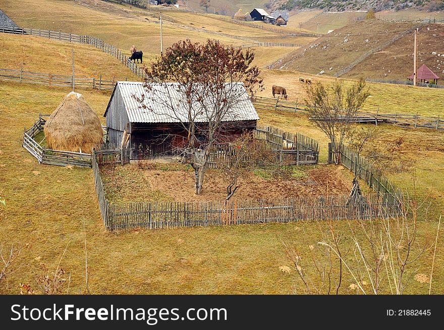 Ancient traditional house in transylvania land of romania. Ancient traditional house in transylvania land of romania