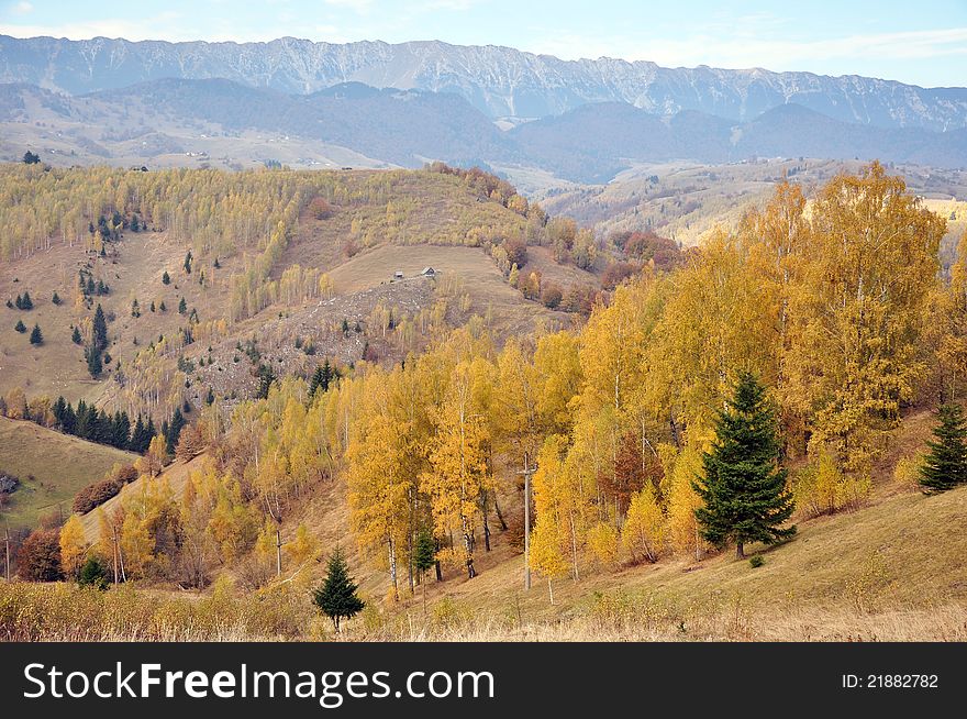 Travel on the mountain top in autumn time. Travel on the mountain top in autumn time