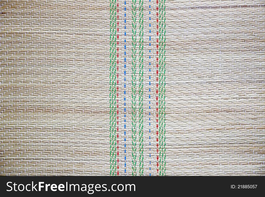 East Asia floor mat made with straw background. East Asia floor mat made with straw background