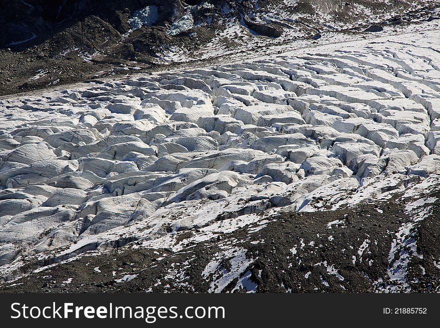 Detail of Morteratsch glacier (Engadine, Switzerland)