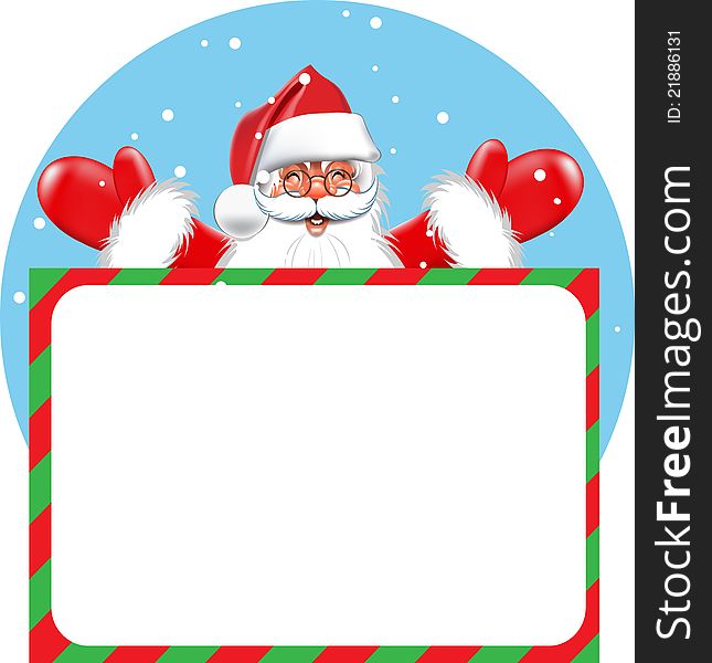 Blank sign - Santa for your design
