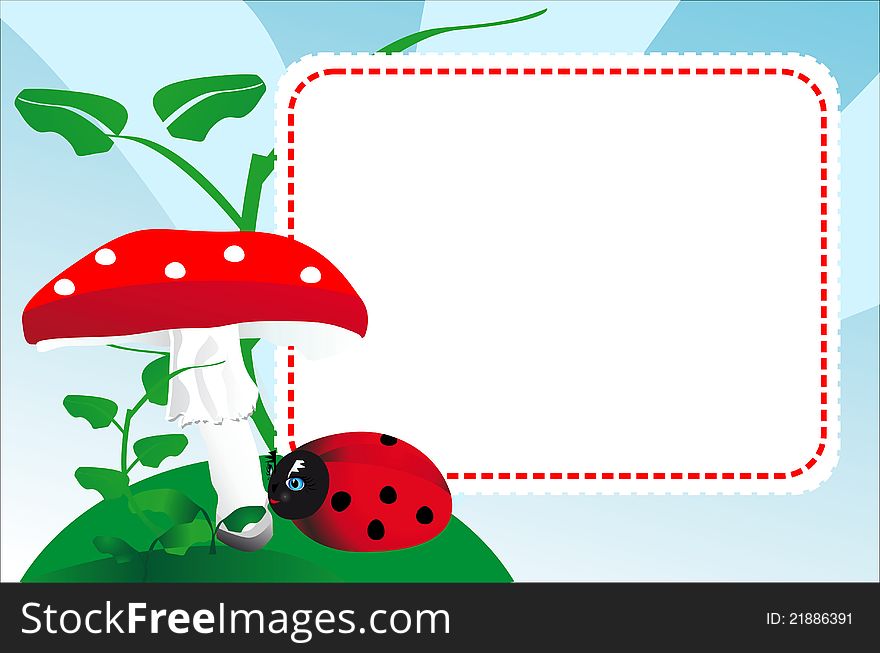 Ladybug And Mushroom