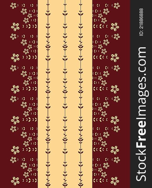 Attern of the coffee beans in brown and beige floral designs. Attern of the coffee beans in brown and beige floral designs