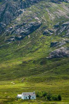 Tiny House In Huge Mountains Royalty Free Stock Image Tiny House In Huge Mountains Royalty Free Stock Image