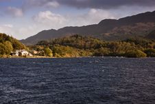 Home By A Scottish Loch Royalty Free Stock Image Home By A Scottish Loch Royalty Free Stock Image