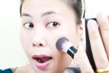 Close Up Asian Young Woman Make Up. Stock Photography Close Up Asian Young Woman Make Up. Stock Photography
