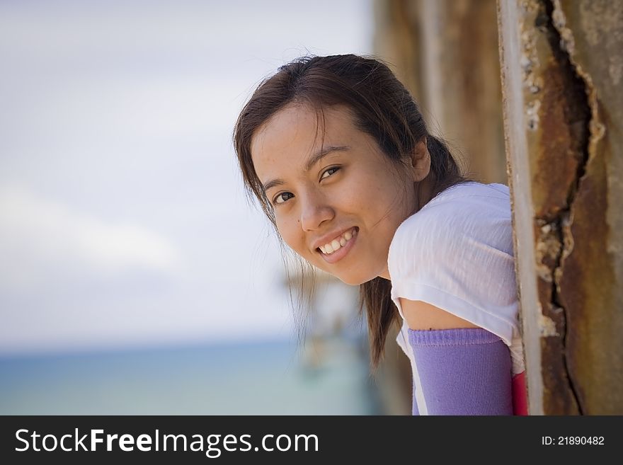 Portrait of a happy woman, smiling