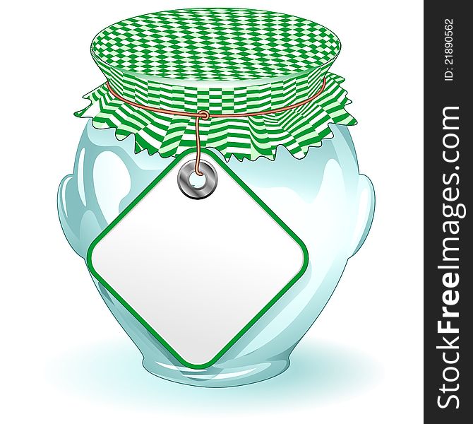 Glass Jar With Label-Food Container