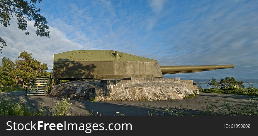 AustrÃ¥tt fort cannon in Norway. AustrÃ¥tt fort cannon in Norway