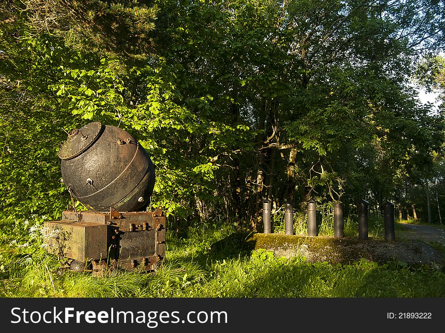 Naval mine at Austratt fort in Norway