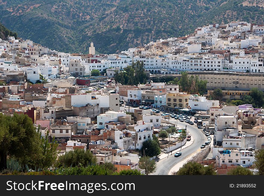 Moulay Idriss town in northern Morocco, named after Moulay Idriss I, the founder of the Idrisid Dynasty.
It is a famous pilgrimage site for muslims. It is said that 5 pilgrimages to Moulay Idriss equal one to Mekka. Moulay Idriss town in northern Morocco, named after Moulay Idriss I, the founder of the Idrisid Dynasty.
It is a famous pilgrimage site for muslims. It is said that 5 pilgrimages to Moulay Idriss equal one to Mekka.