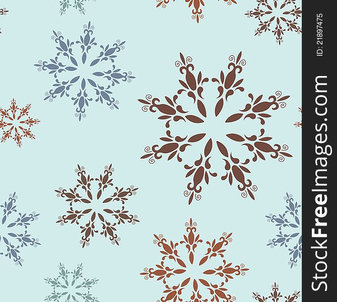 Seamless Pattern With Snowflakes