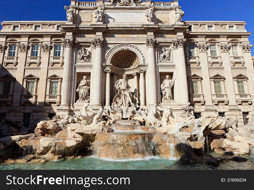 Trevi Fountain in Rome Italy