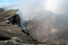 Main Crater Of Volcano Etna Royalty Free Stock Photography Main Crater Of Volcano Etna Royalty Free Stock Photography