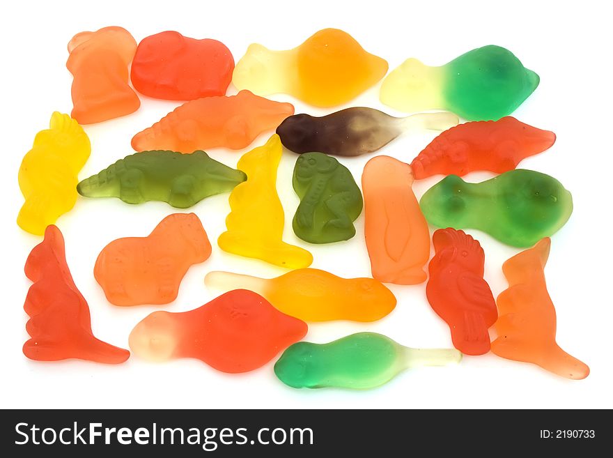 Candy jelly in the forms of various animals