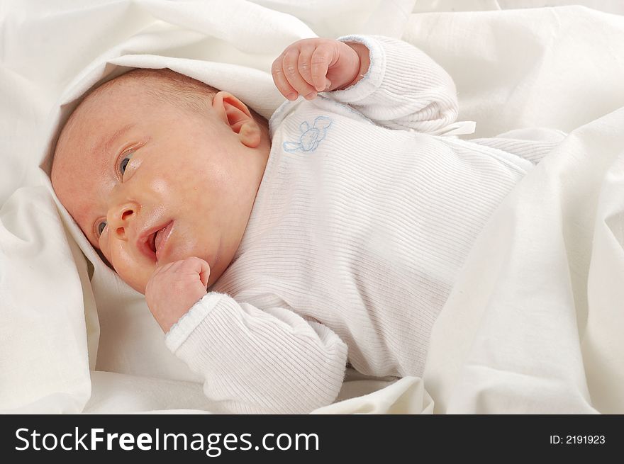 Photo of sweet newborn child. Photo of sweet newborn child