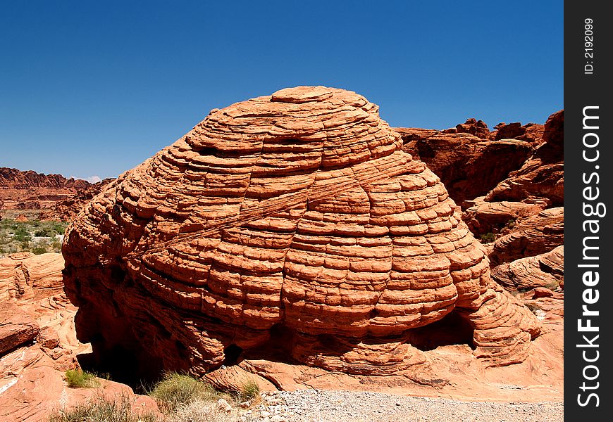 Red rock formations in the Valley of Fire