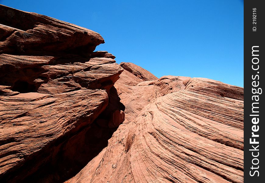 Red rock formations in the Valley of Fire