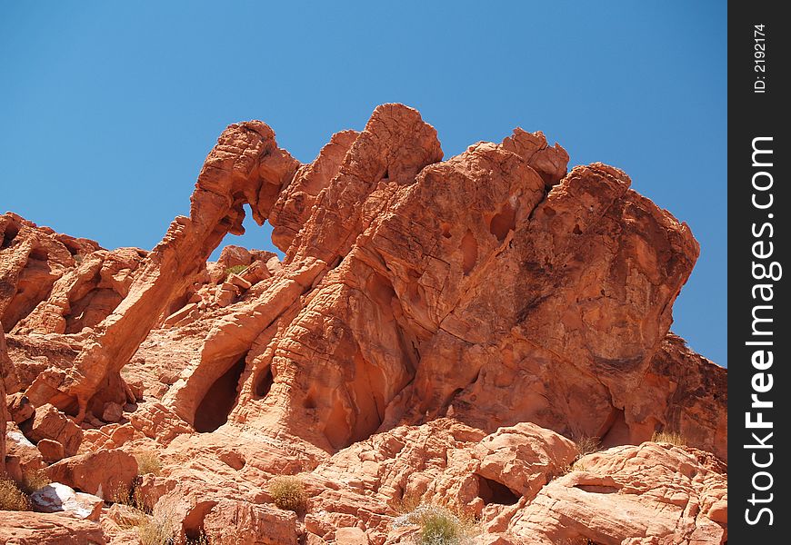 Red rock formations in the Valley of Fire