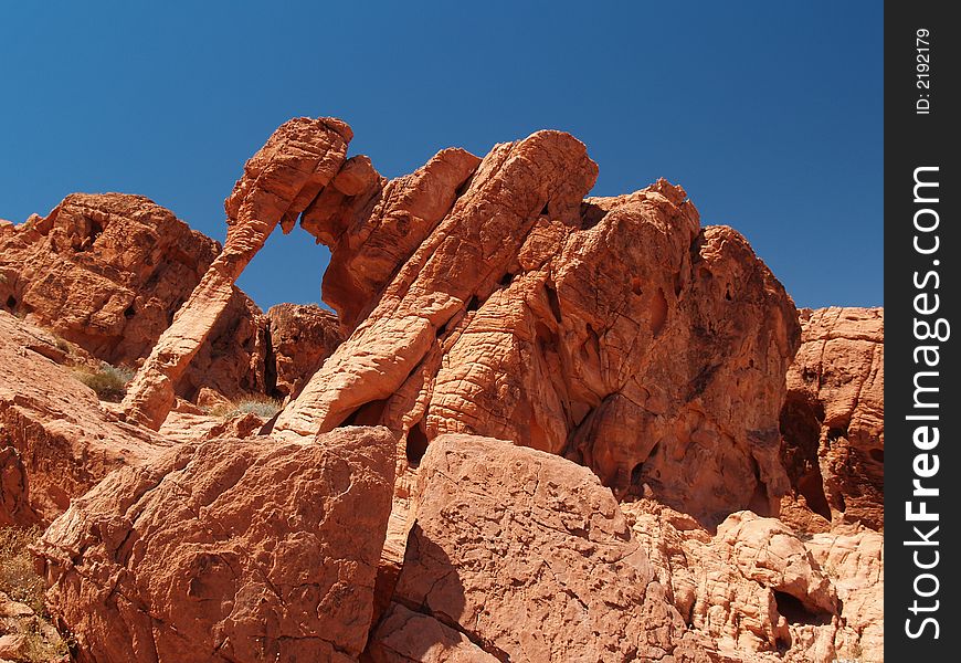 Red rock formations in the Valley of Fire