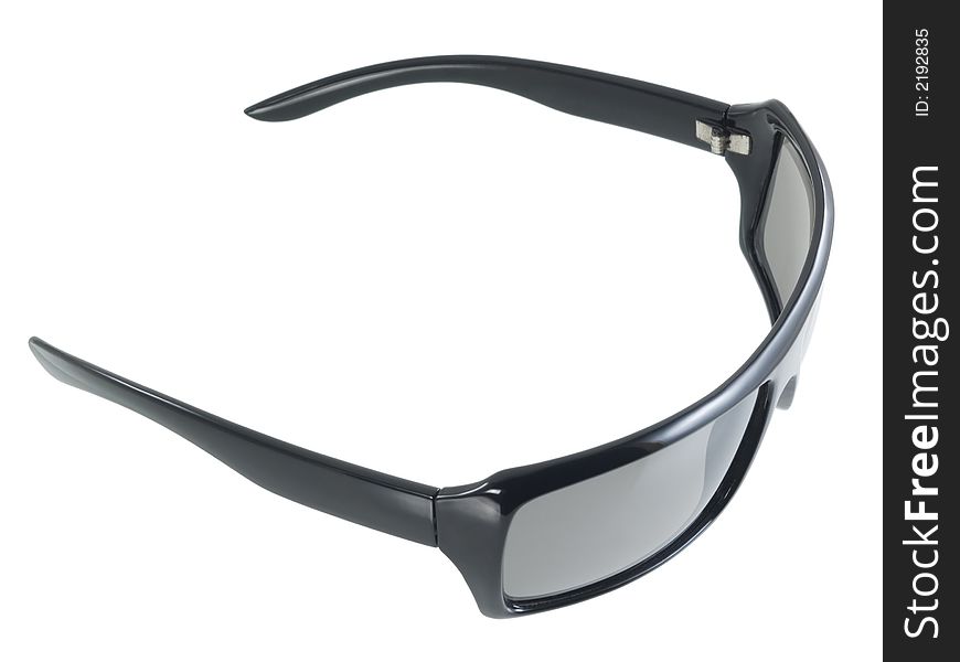 Black sunglasses isolated, photo detail