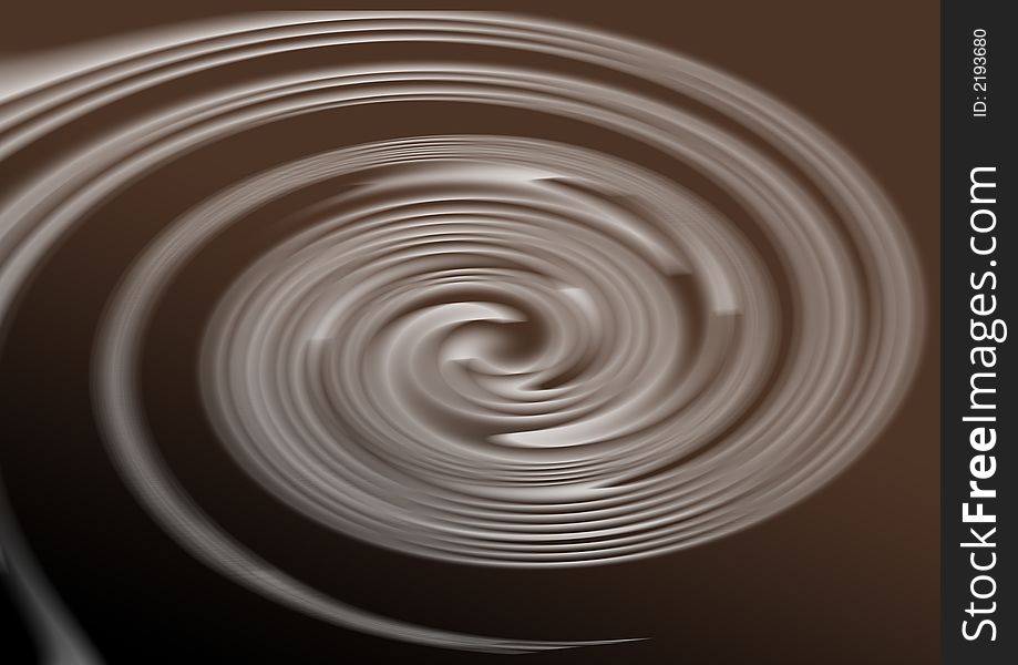 Illustrated whirlpool in brown and white
