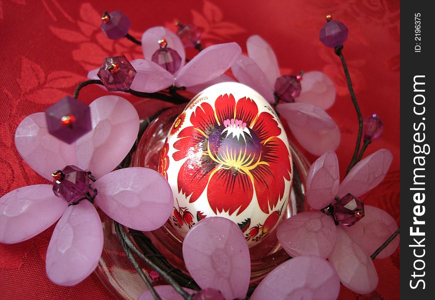 Easter Egg And Flower