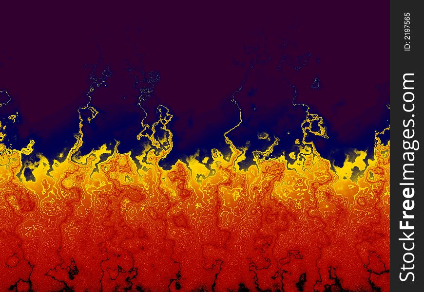 Hot Abstract Flames - Fractal