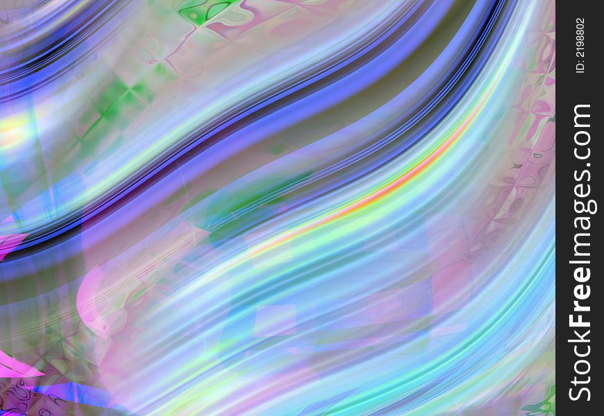 Multicoloured wavy curves, abstract background. Multicoloured wavy curves, abstract background
