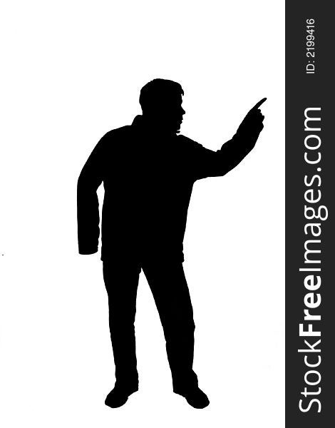 Silhouette Of A Casual Man