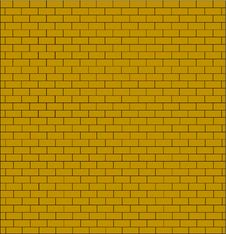 Brick Wall Testure Yellow Color Isolated Stock Images