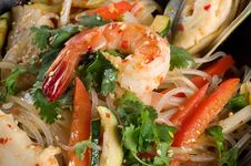 Shrimp, Seafood, Vegetables And Rice Noodles Stock Photos Shrimp, Seafood, Vegetables And Rice Noodles Stock Photos