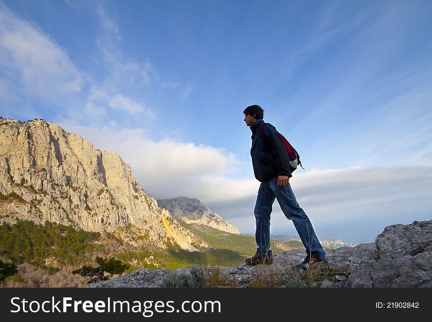 Man On Top Of The Mountain