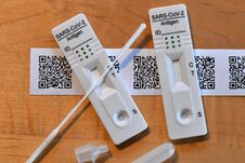 Antigen Test Kit For Digital Self-test In Austria, Europe Royalty Free Stock Image Antigen Test Kit For Digital Self-test In Austria, Europe Royalty Free Stock Image