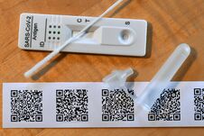 Antigen Test Kit For Digital Self-test In Austria, Europe Stock Image