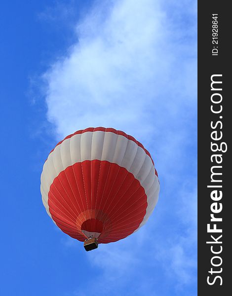 Hot air ballon against blue sky