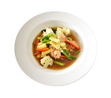 Seafood Noodles Stock Photo