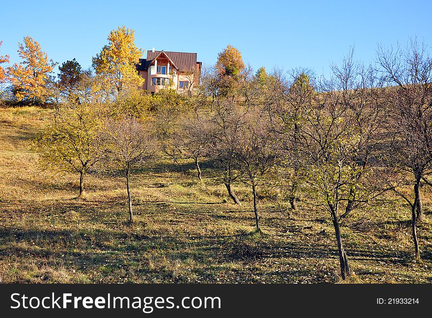 Travel on the mountain top in autumn time. Travel on the mountain top in autumn time