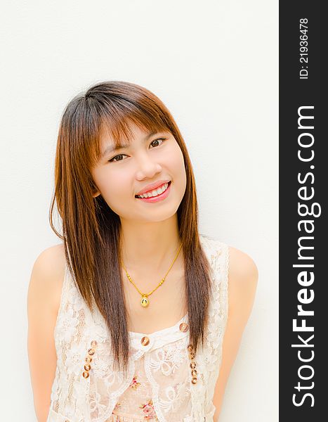 Asian Cute Girl Smiling