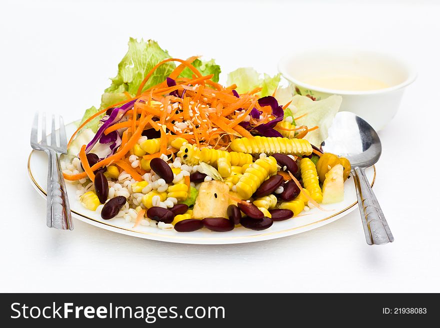 Salad With Vegetables And Cereals