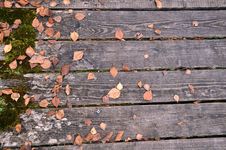 Wooden Bridge With Autumn Leaves Royalty Free Stock Photos Wooden Bridge With Autumn Leaves Royalty Free Stock Photos
