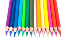 Rainbow Color Pencils Royalty Free Stock Images