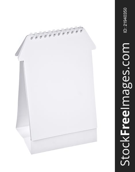 Blank White Standing Notebook