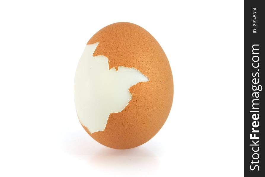 Egg on a white background