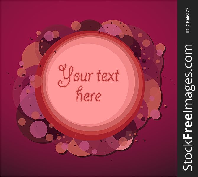 Vector abstract frame of circles with the place for text. Vector abstract frame of circles with the place for text