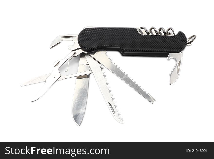 All Purpose Black Knife  Isolated on white background