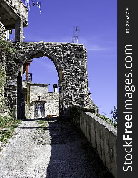 Old village in la spezia italy