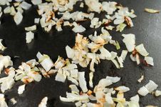 Chopped Onion On Frying Pan Stock Photo Chopped Onion On Frying Pan Stock Photo