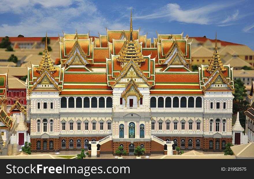 Model of Grand Palace in Bangkok, Thailand